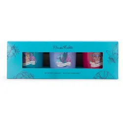 Fragrance and Style GmbH Duftkerze Set, 3x70g, Frida Kahlo inspiriert, Paraffinwachs, Glas, Lavendel, beruhigend, geheimnisvoll