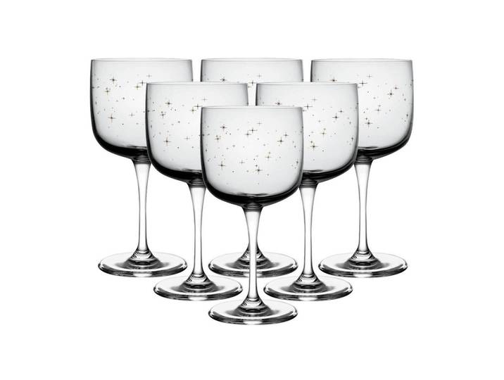 like.Villeroy & Boch Weingläser Winter Glow grau 270 ml 6er Set, Grau, Glas, Gläser, Weingläser