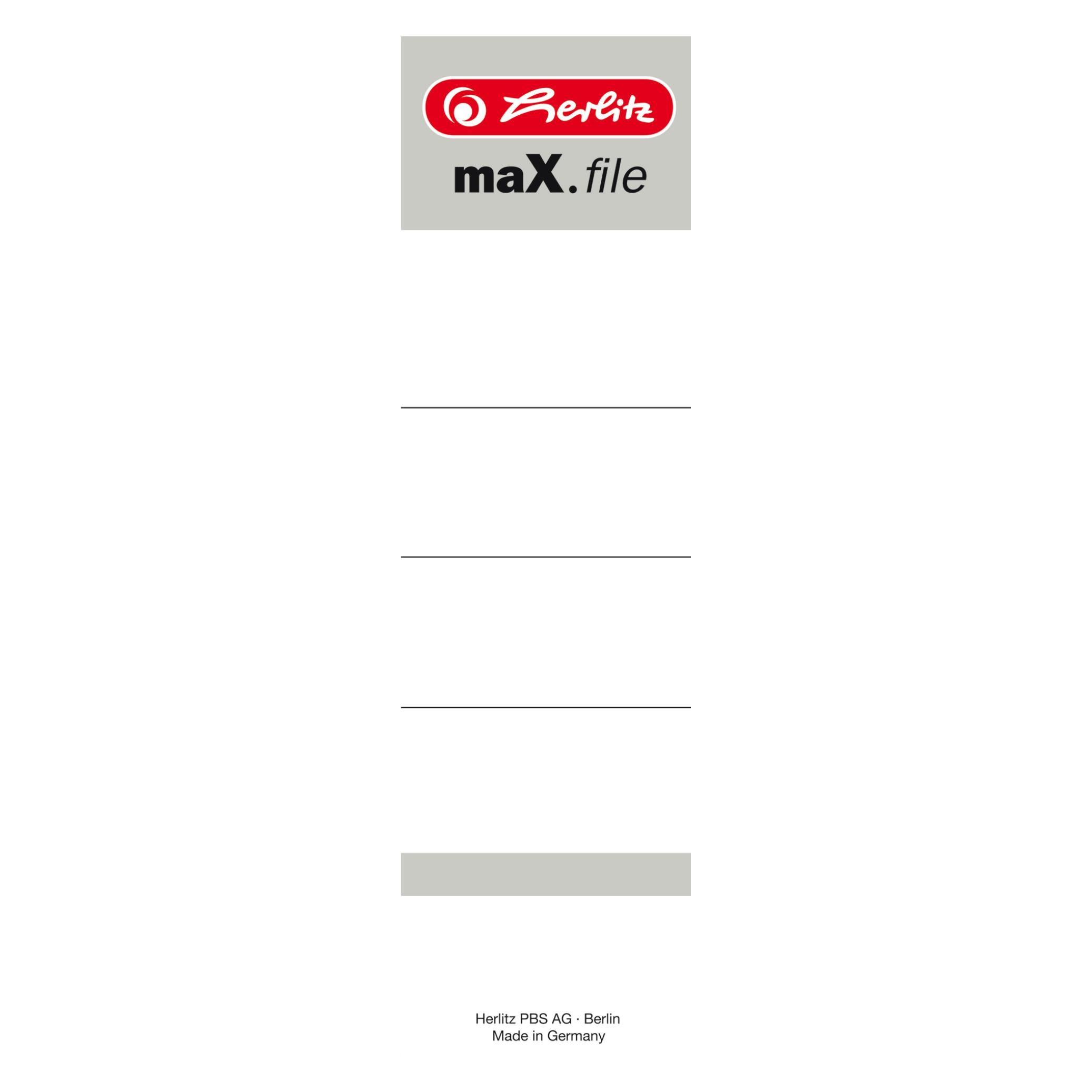 Herlitz 10 Einsteck-Rueckenschilder maX.file weiss fuer 8.0 cm (SPI739404)