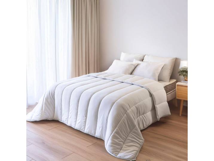 Pack couette chaude hiver et oreiller anti-acariens et anti-bactériens 240x220 cm