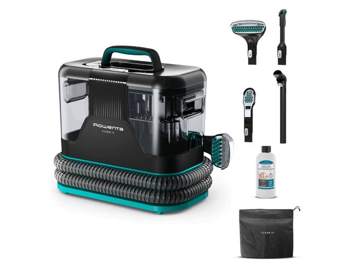 Rowenta Clean It IN5020F0, 750 W, Nass, Beutellos, 1,5 l, Wasser, Schwarz, Grün, Transparent