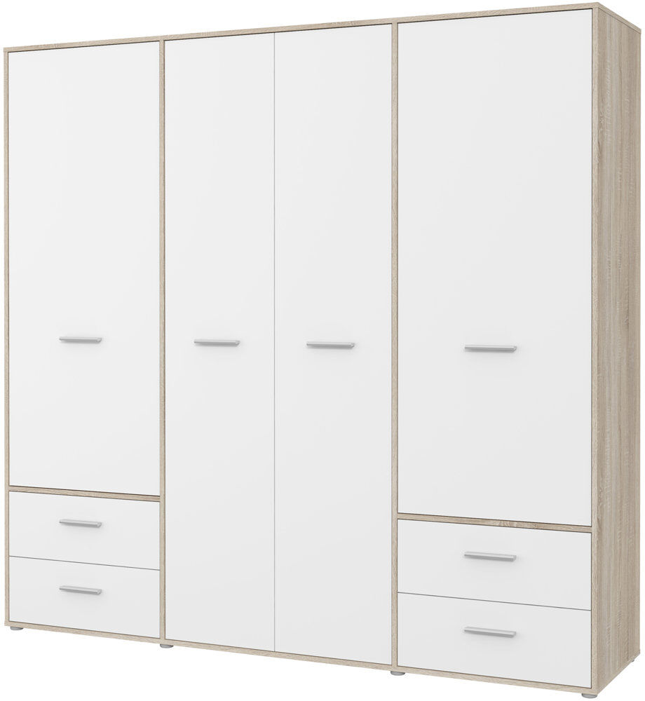 17 Stories Minija Manufactured Wood Wardrobe Silver 200.1cm H X 205.9cm W X 52.7cm D