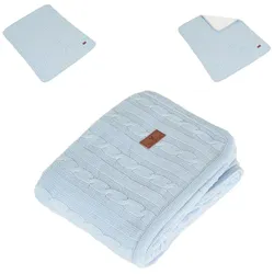 Cangaroo, Babydecke, Sherpy Blue Wiegedecke (100 x 75 cm)