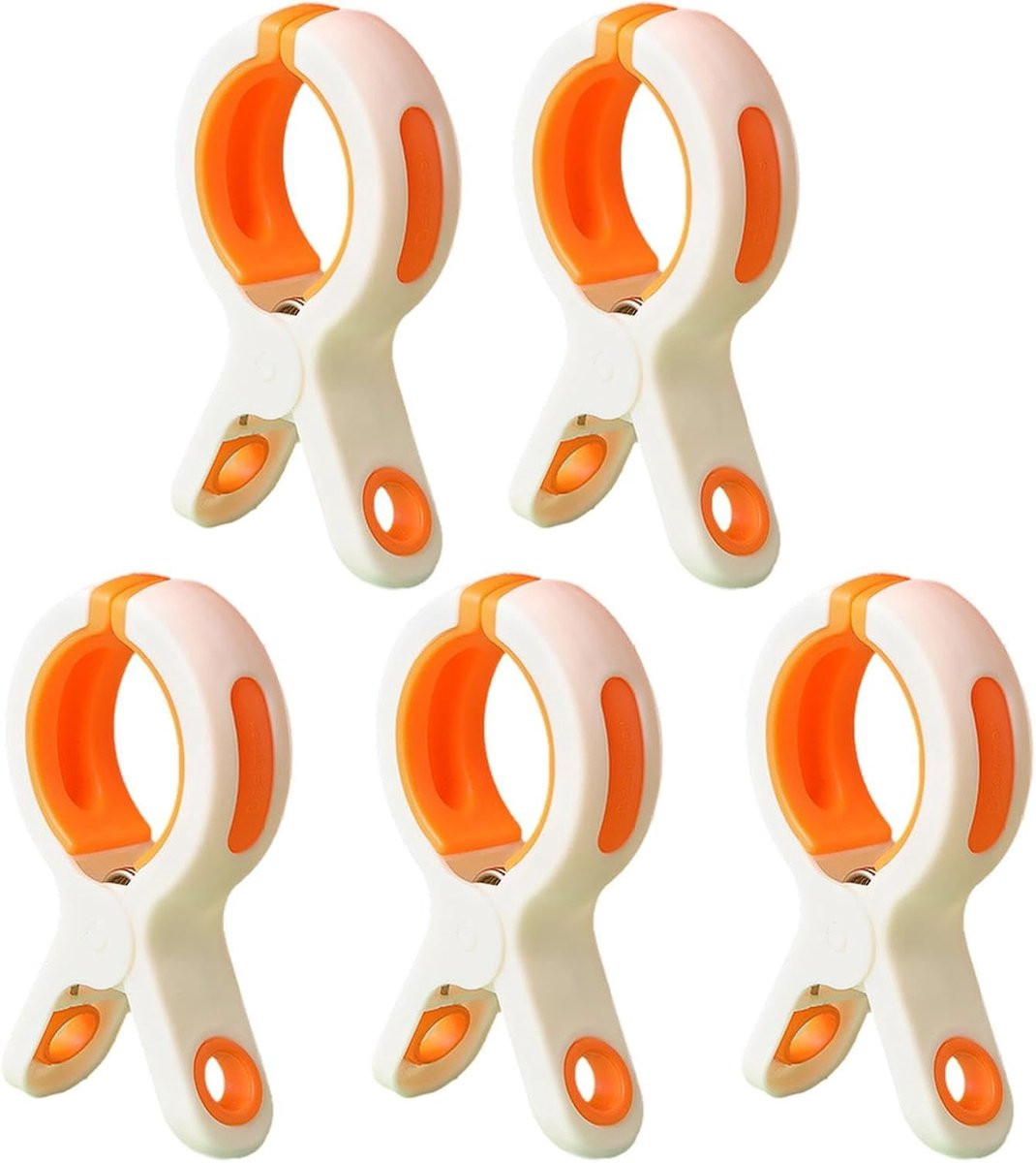Handdoek Clips Wit Groen - Dubbele Dikte Strand Clips voor Stoelbevestiging - 10,6 cm