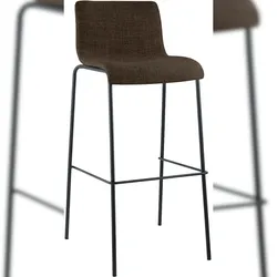 CLP Barhocker Hover Stoff Vierfußgestell braun/schwarz