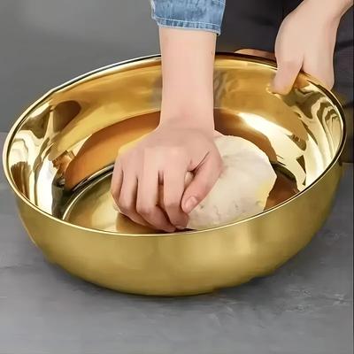 Inspire Select Large Capacity Stainless Steel Mixing Bowl Multi Purpose Kitchen Prep & Salad Bowl silver