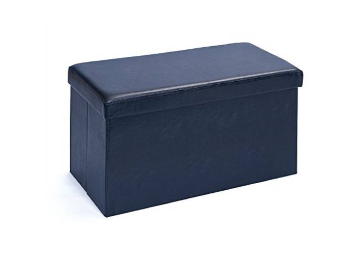 Inter Link – Aufbewahrungsbox mit Deckel – Groß - Faltbox – Waschbare Boxen - Polyurethan – Kunstleder – Viel Stauraum - Für Kleidung, Spielzeuge – Stauraum – 76 x 38 x 38 cm – Schwarz – Setto