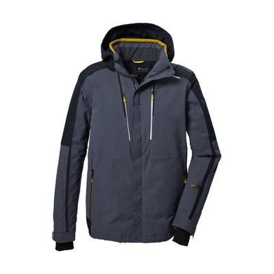Skijacke KILLTEC "KSW 69 MN SKI JCKT", Herren, Gr. L, blau (marine), Obermaterial: 100% Polyester.Futter: 100% Polyester.Füllung: 100% Polyester, Jacken Skijacke, Atmungsaktive, wasserdichte Skijacke mit abnehmbarer Kapuze