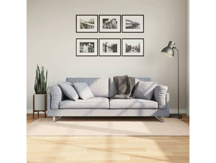 Tapis HUARTE à poils courts doux et lavable beige 100x200 cm 375017