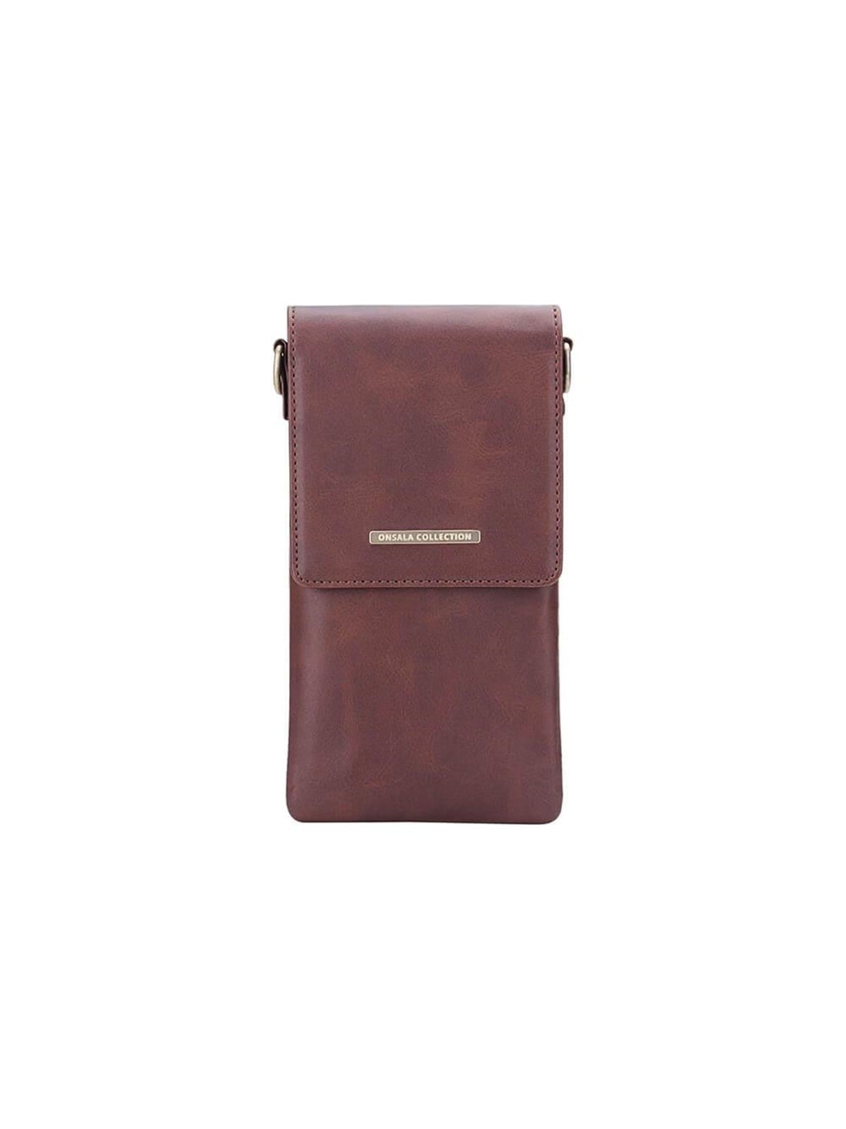 ONSALA Mobile Bag with Neckstrap Brown Universal up to 6.7"