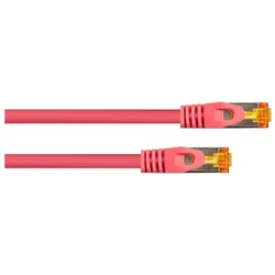 Kabelmeister Cat 7 RJ45 Patchkabel 50m TPE magenta – hochwertiges LAN Kabel (S/FTP, CAT7, 50 m), Netzwerkkabel