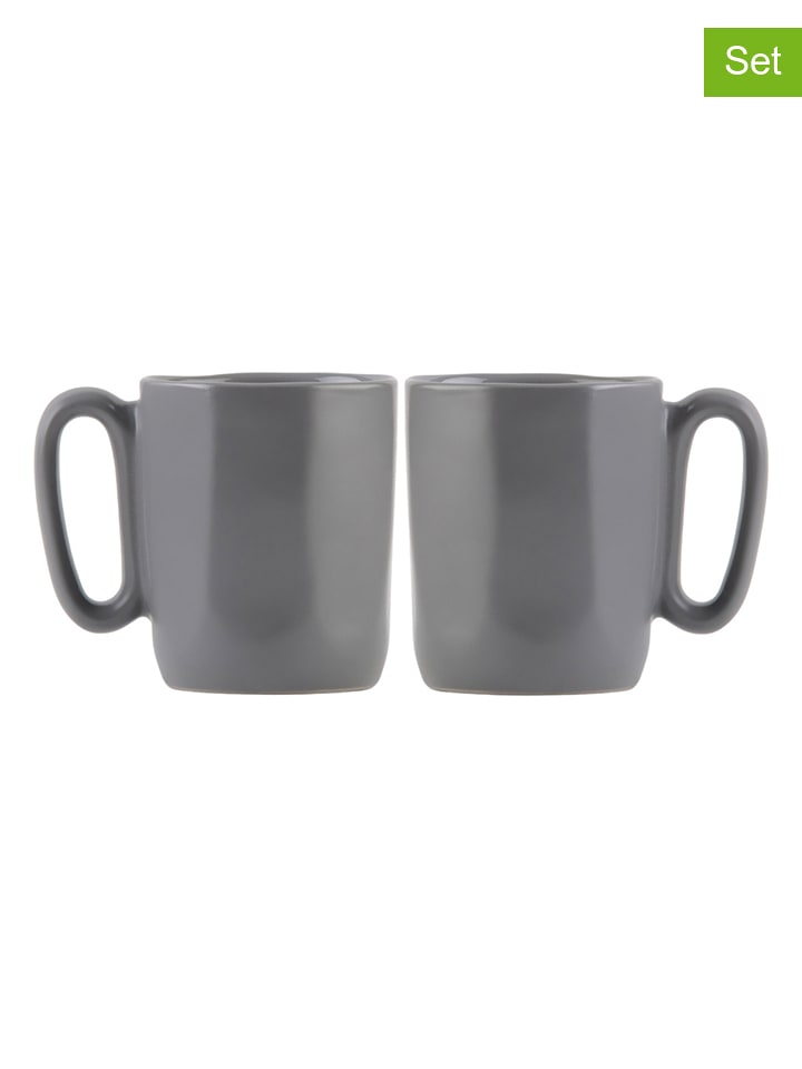 Vialli Design 2er-Set: Espressotasse "Fuori" in Grau - 80 ml - onesize