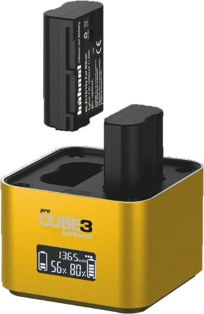 Hähnel Doppelladegerät Pro Cube 3 - Nikon mit LCD-Display retail