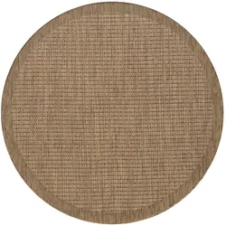 Outdoorteppich DAFNE, einfarbig, Braun, Ø 160 cm