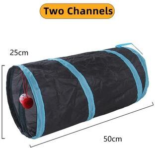 Uplifted Goods Foldable S Pass Cat Play Tunnel two Tunnels