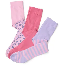 Tchibo - 3 Kinder-Strumpfhosen - Mädchen - Gr. 110/116 - lila