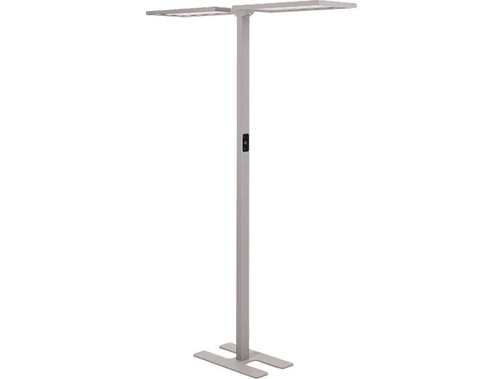 BELIANI LED-Stehlampe Silber Metall 196 cm mit Bewegungsmelder Dimmbar Tageslichtsensor Touchfunktion Langes Kabel Bogenlampe Industrie Look Wohnzimmer