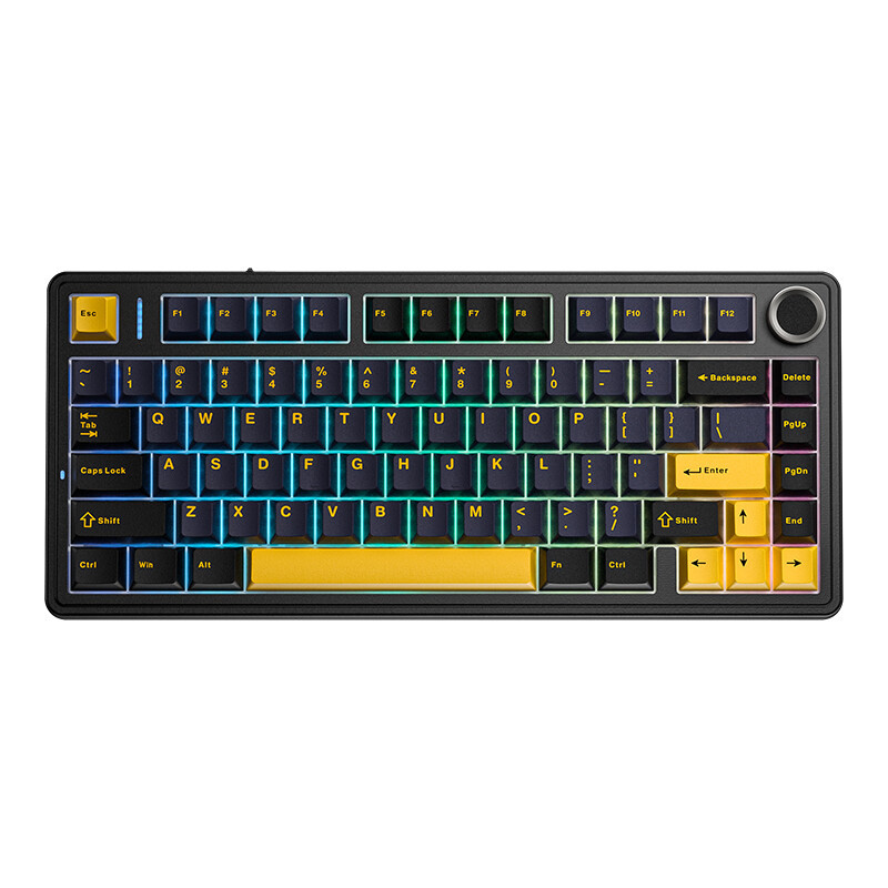AULA F75 75% draadloos mechanisch gamingtoetsenbord met RGB-verlichting en PBT-keycaps, QWERTY US lay-out