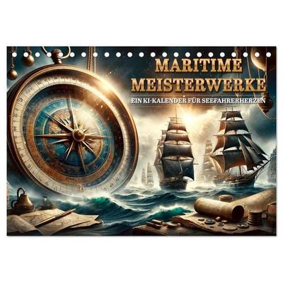 Maritime Meisterwerke: Ein KI-Kalender für Seefahrerherzen (Tischkalender 2027 DIN A5 quer), CALVENDO Monatskalender