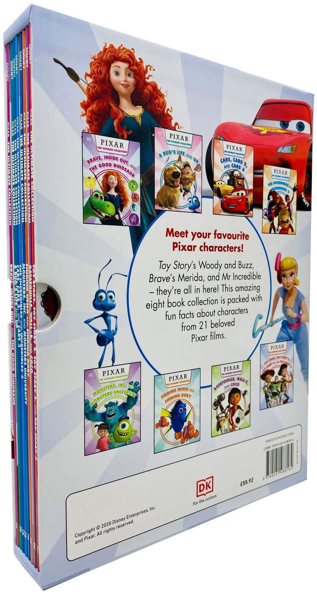 DK Pixar The Ultimate Collection 8 Books Box Set (Brave, Up, Cars, The Incredibles, Monsters INC, Nemo, Dory, Toy Story & MORE!)