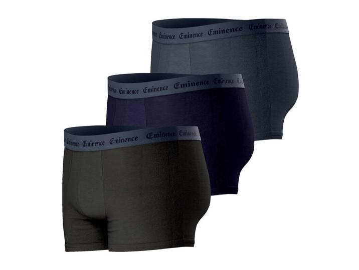 EMINENCE Allure Boxers Lot de 3, Kaki-Marine-Gris