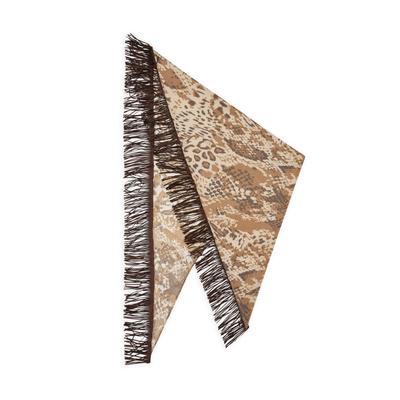 Dreieckstuch CODELLO "Codello Dreieckstuch", Damen, beige (braun), Casual, Modetücher, mit Animal-Print