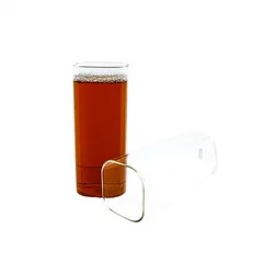 Mulex Glas Quadratische Glas Japanische Getränkebecher Borosilikatglas, Hitzebeständig 400 ml