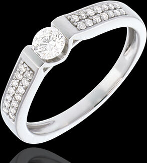 Edenly SolitÃ¤r Arche in Weissgold - 0.38 Karat - 29 Diamanten
