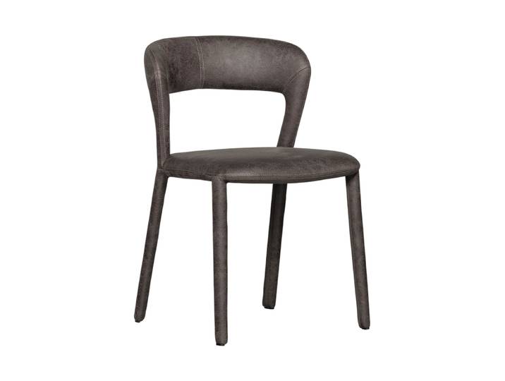 Design Esszimmerstuhl „Noblet“ Kunstleder Anthrazit De Eekhoorn