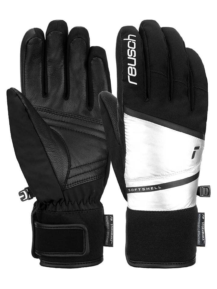 Reusch Funktionsfingerhandschuhe "Tessa" in Schwarz/ Silber - 6,5