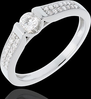 Edenly Verlobungsring Schicksal - Arche - WeiÃŸgold - 0.31 Karat - 29 Diamanten