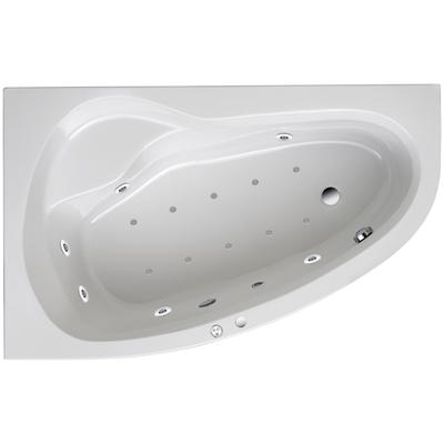 Whirlpool-Badewanne OTTOFOND "Loredana", weiß, B:110cm H:44cm L:175cm T:110cm, Sanitäracryl, Badewannen, Typ Premium, chrom