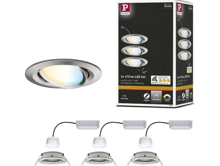 Paulmann Luminaire LED encastré Nova Plus Set de base orientable