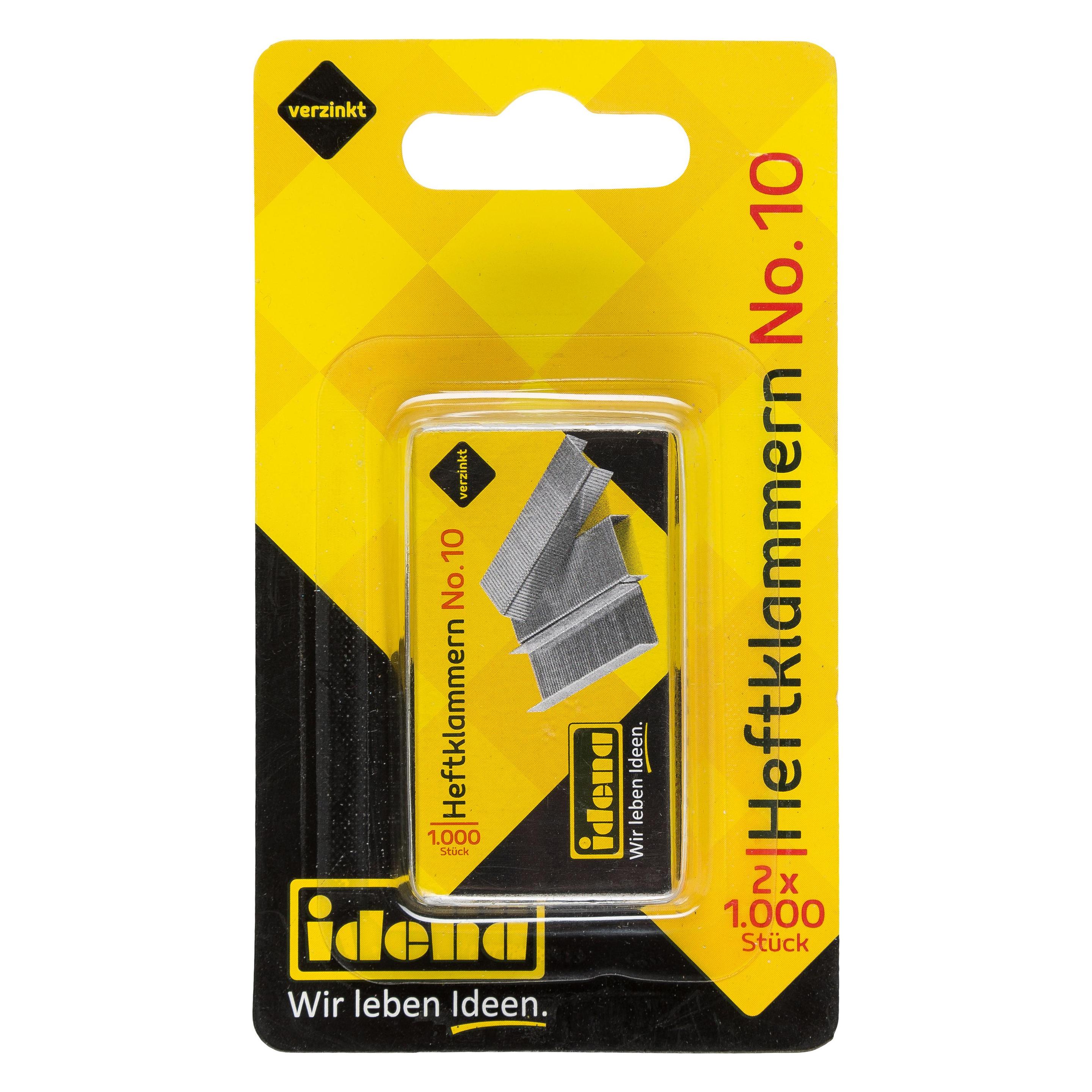 Idena Heftklammern No.10 2 x 1.000 Stück, verzinkt (22663188)