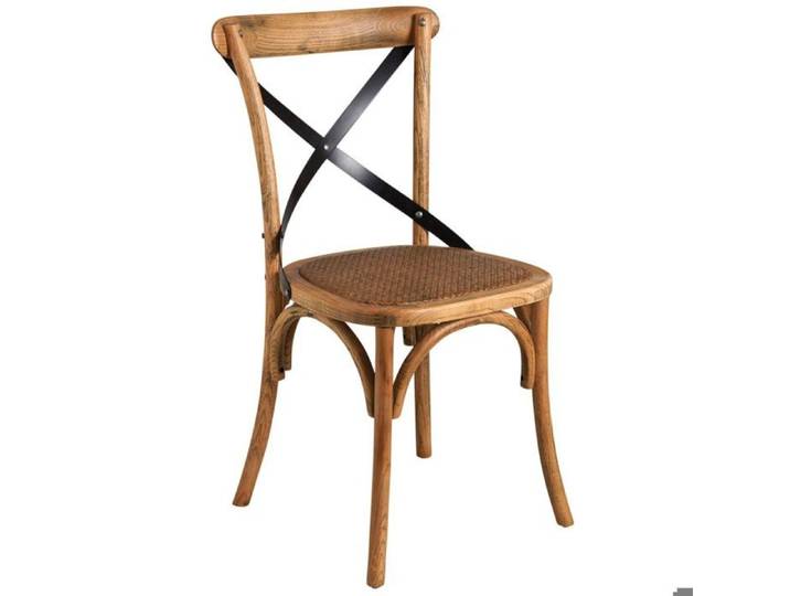 Chaise bistrot en hêtre vieilli unitaire