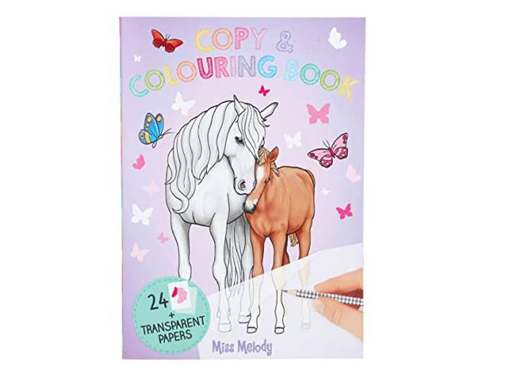 Depesche 12179 Miss Melody - overtrekboek met 24 paardenmotieven en telkens één transparant vel papier om over te trekken