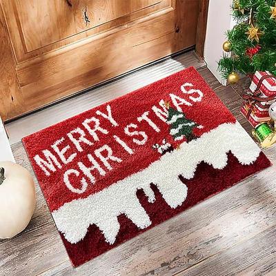 Fußmatte Weihnachtsbadezimmermatte absorbierend Eingangsbereichsteppich weich rutschfest Bodenmatte maschinenwaschbar Küche Wohnkultur langlebig leicht zu reinigen Innenfußmatte