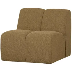 Modulsofa Mojo Bouclé Einzel-Element, modernes Design, Gelb/Braun, flexibel kombinierbar