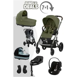 Cybex, Kinderwagen, Balios S Lux Kinderwagen inkl. Babywanne, Babyschale Cloud G und Isofix Base G (0 Monate - 4 Jahre)