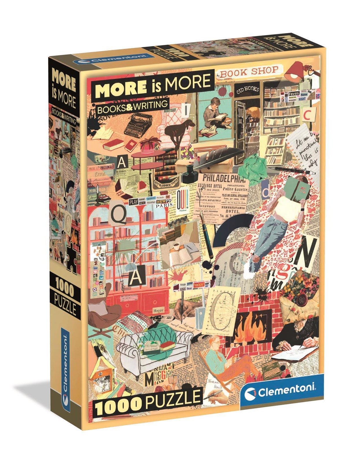 Clementoni Puzzle More Is More - Books&Writing 1000 pieces 2D Puzzles