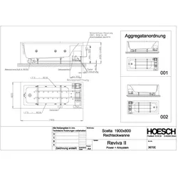 Hoesch Whirlwanne Scelta Rechteck 1900x800 3670E.010305002