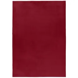 KURZFLORTEPPICH Waschbar NECKAR, einfarbig, aus Polyester, Rot, 140 x 200 cm