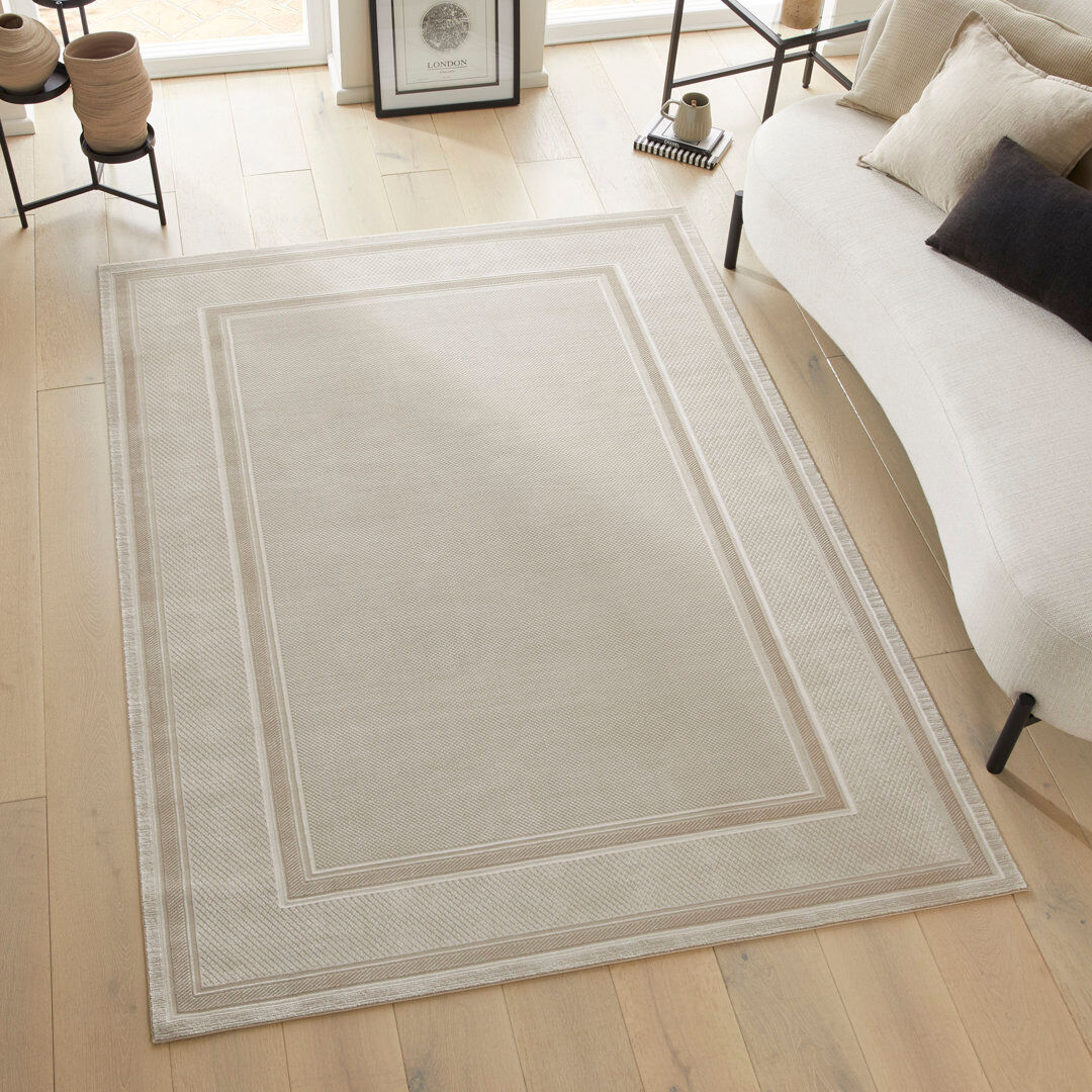 Concept Looms Abstract Cream Beige Area Rug Cream Beige Rectangle 160 x 220 cm