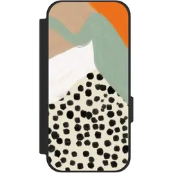 Nivocase Klapphülle für Google Pixel 10a Handyhülle aus Kunst Leder NIVOflip schwarz Abstrakt Boho Kunst (Google Pixel 10a), Smartphone Hülle, Schwarz