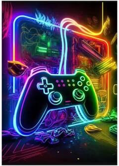 Inspire Essentials Gaming Wall Art Canvas Set Gamepad Posters For Gamer Room Decor c 11.81 15.75 Inches
