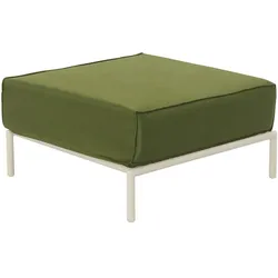 Oviala Business Pouf für modulares Gartensofa aus khakigrun Stoff Oviala 77 x 72 x 38 cm