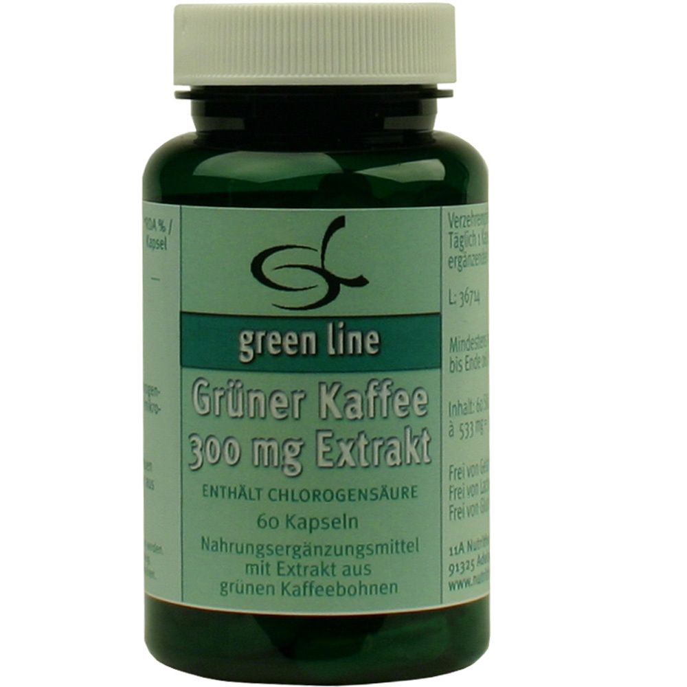 Grüner Kaffee 300 mg Extrakt Kapseln 60 St