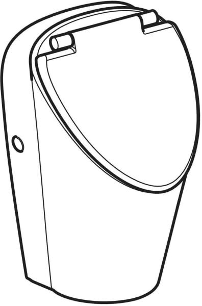 Geberit Renova S Urinal mit Deckel, Zulauf hinten 503110008