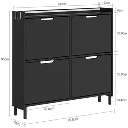 SoBuy, Schuhschrank, FSR100-E-SCH (46 x 97 x 93 cm)