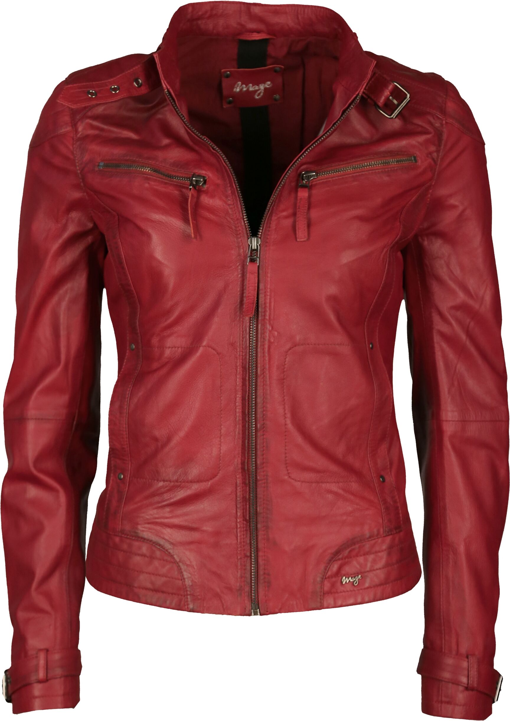Lederjacke MAZE "Lederjacke 31Ryana", Damen, Gr. XS, rot, Jacken Lederjacke